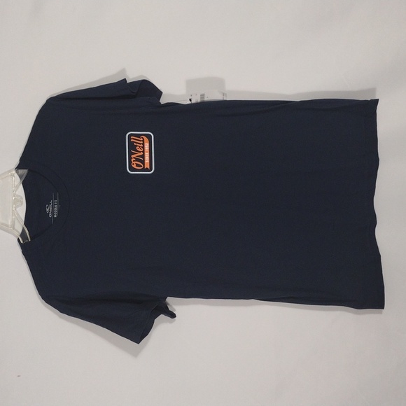 NWT O'Neill Navy Anaconda Tee with Chest And Back Patch Mens Size Small - Picture 1 of 7